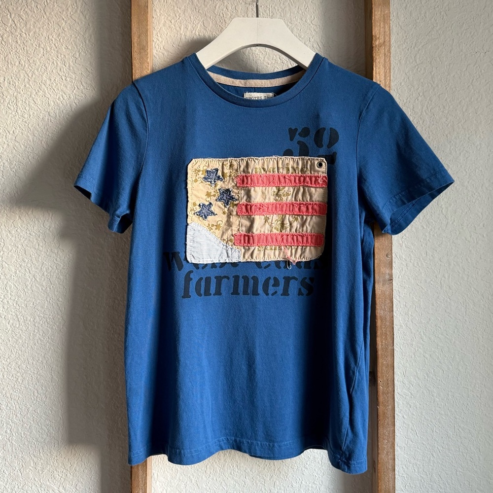 Totes American Flag Patch & Graphic Boys t-shirt sz: 10